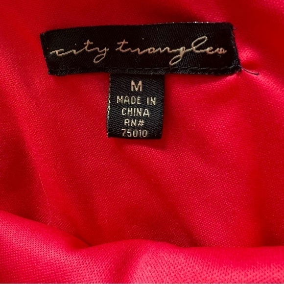 City Triangles Pink Ruffle Shoulder Dress M - Picture 2 of 7